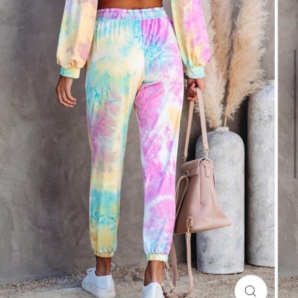 Jamboree Pocketed Tie Dye Knit Joggers - Picture 3 of 8